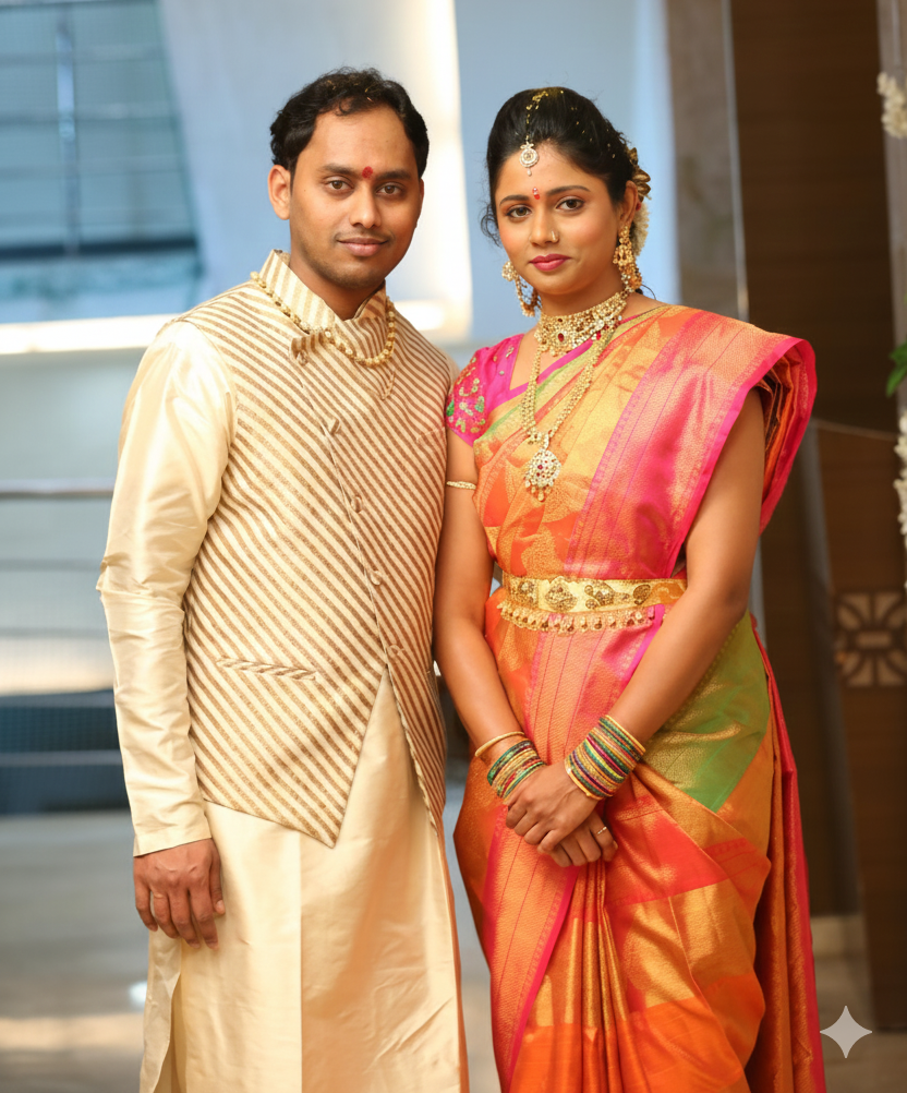 Sharath and Shruthi — matched through BharathSaadhi